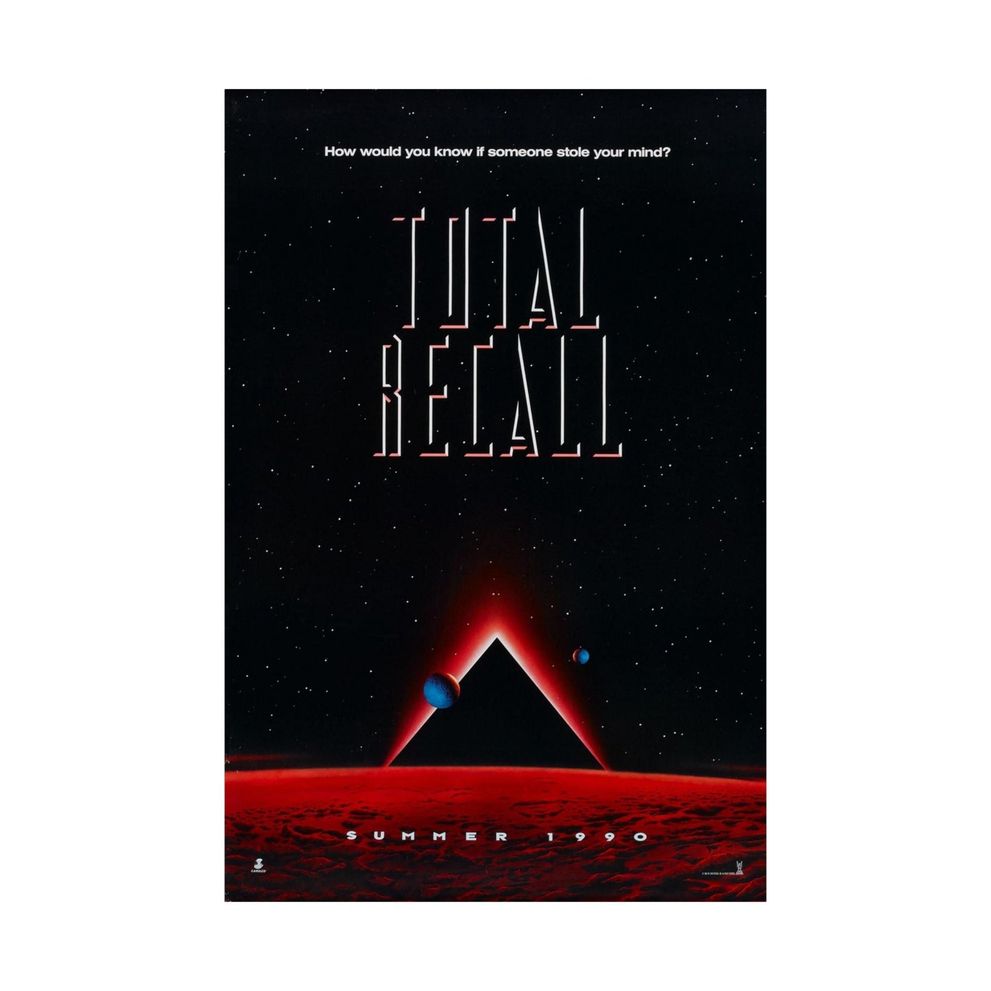 TOTAL RECALL 1990 - Paper Movie Poster-The Sticker Space