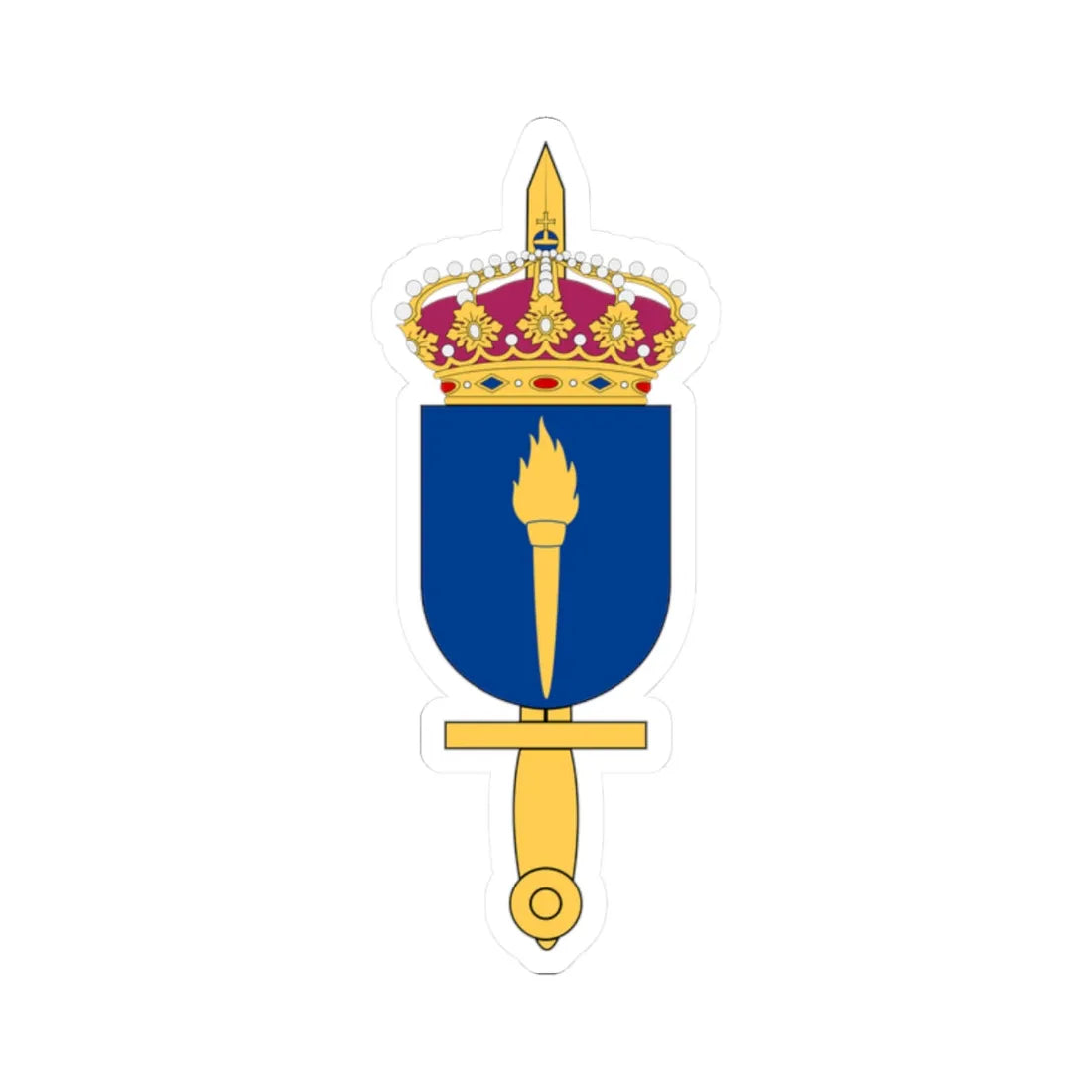 Totalförsvarets forskningsinstitut vapen (Sweden) (Coat of Arms) STICKER Vinyl Kiss-Cut Decal 2 Inch White - The Sticker Space