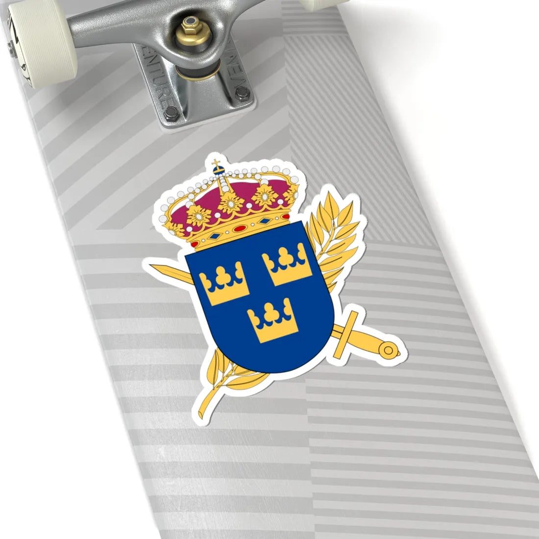 Totalförsvarets pliktverk vapen (Sweden) (Coat of Arms) STICKER Vinyl Kiss-Cut Decal - The Sticker Space