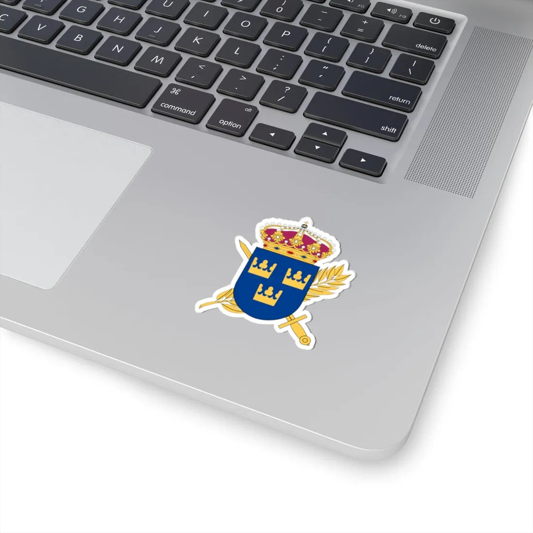Totalförsvarets pliktverk vapen (Sweden) (Coat of Arms) STICKER Vinyl Kiss-Cut Decal - The Sticker Space