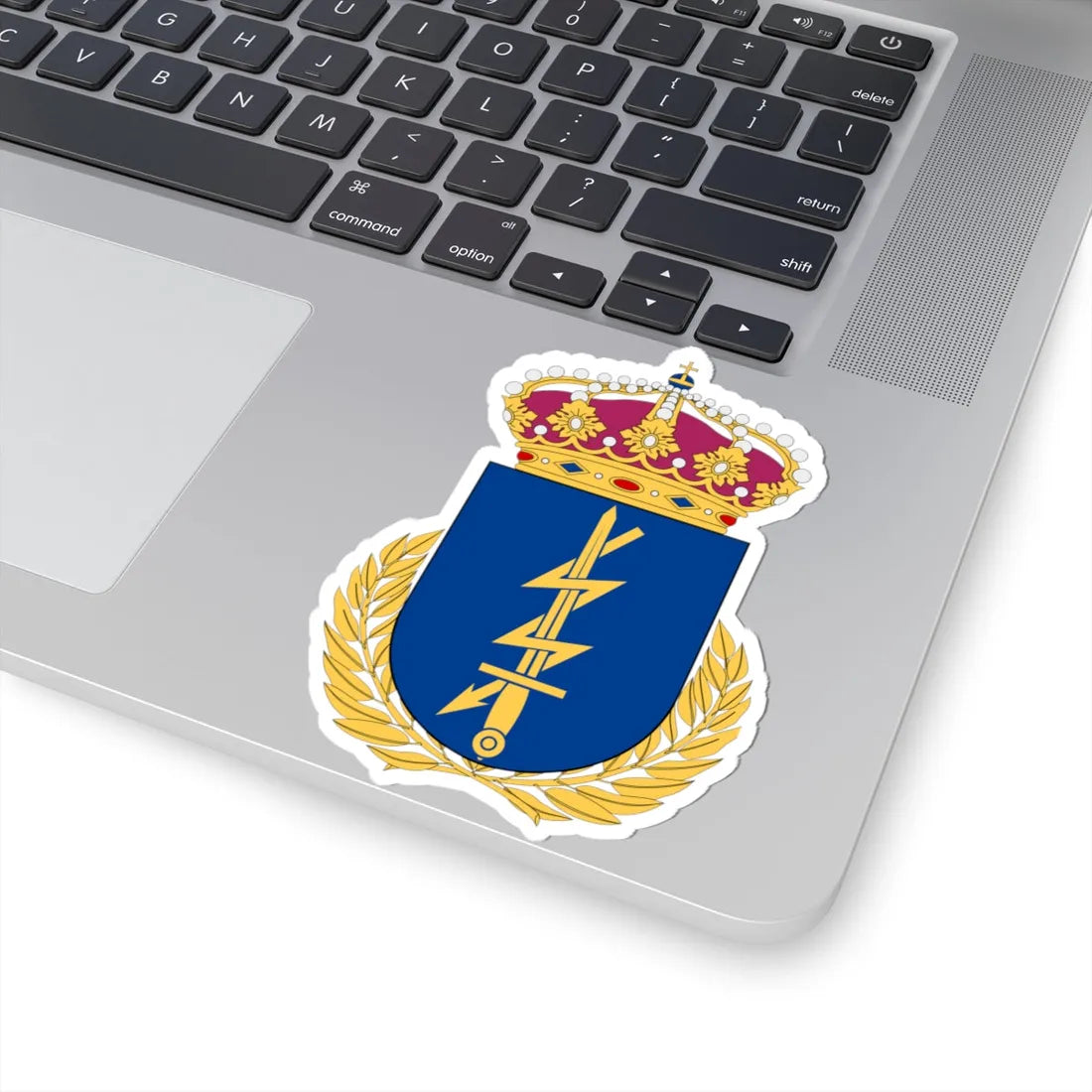 Totalförsvarets signalskyddsskola vapen (Sweden) (Coat of Arms) STICKER Vinyl Kiss-Cut Decal - The Sticker Space