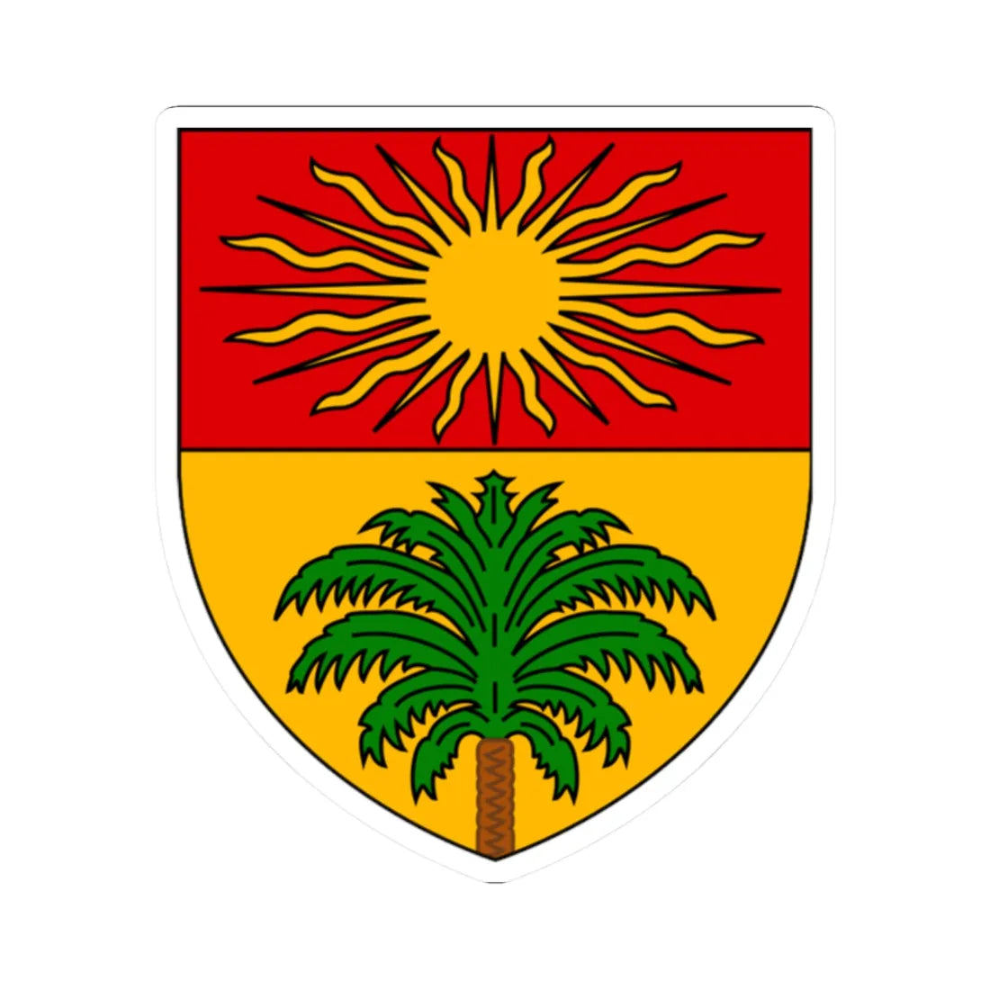 Touggourt Coat of Arms French Algeria (Algeria) (Coat of Arms) STICKER Vinyl Kiss-Cut Decal 2 Inch White - The Sticker Space