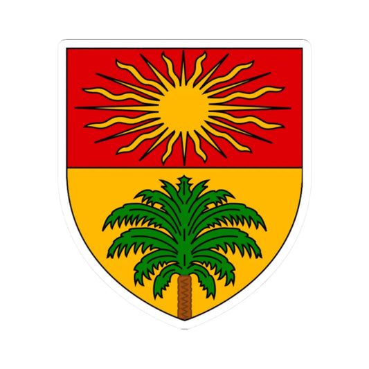 Touggourt Coat of Arms French Algeria (Algeria) (Coat of Arms) STICKER Vinyl Kiss-Cut Decal 2 Inch White - The Sticker Space