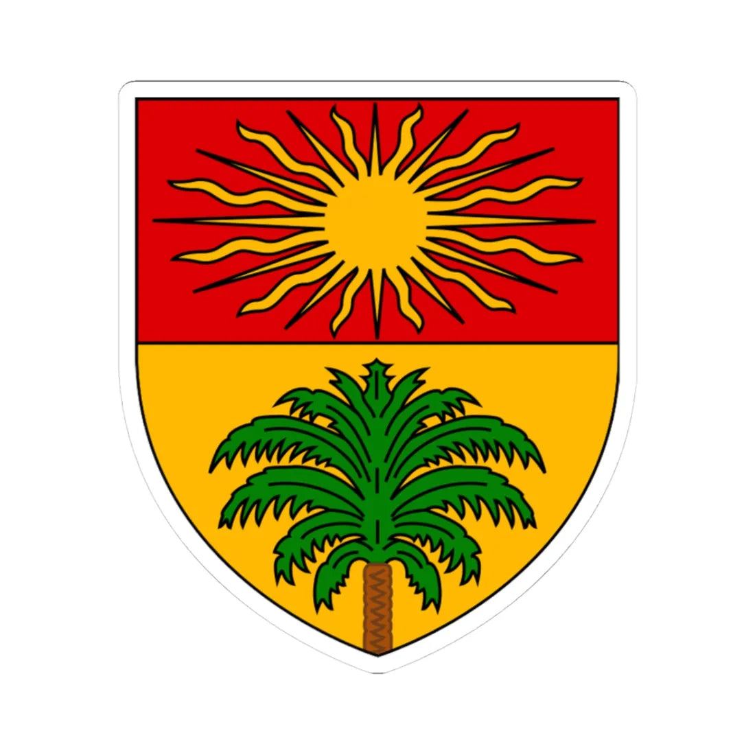 Touggourt Coat of Arms French Algeria (Algeria) (Coat of Arms) STICKER Vinyl Kiss-Cut Decal 3 Inch White - The Sticker Space