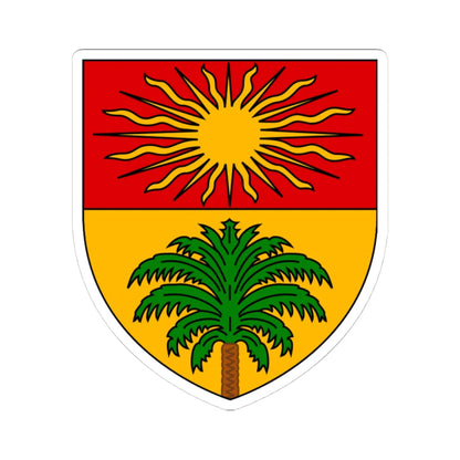 Touggourt Coat of Arms French Algeria (Algeria) (Coat of Arms) STICKER Vinyl Kiss-Cut Decal 4 Inch White - The Sticker Space