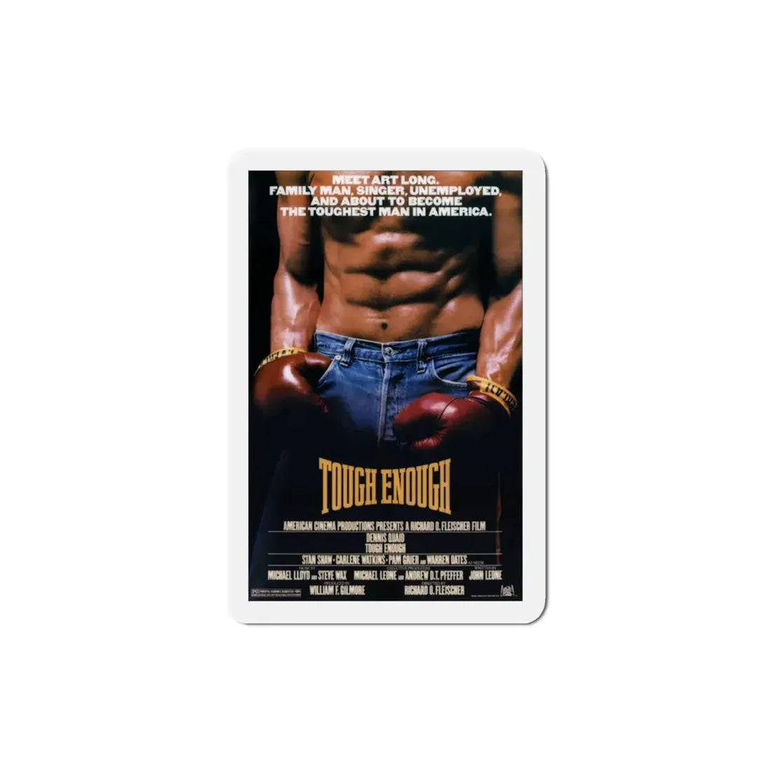 Tough Enough 1983 Movie Poster Refrigerator Magnet 3 Inch - The Sticker Space