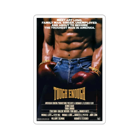 Tough Enough 1983 Movie Poster STICKER Vinyl Die-Cut Decal 6 Inch - The Sticker Space