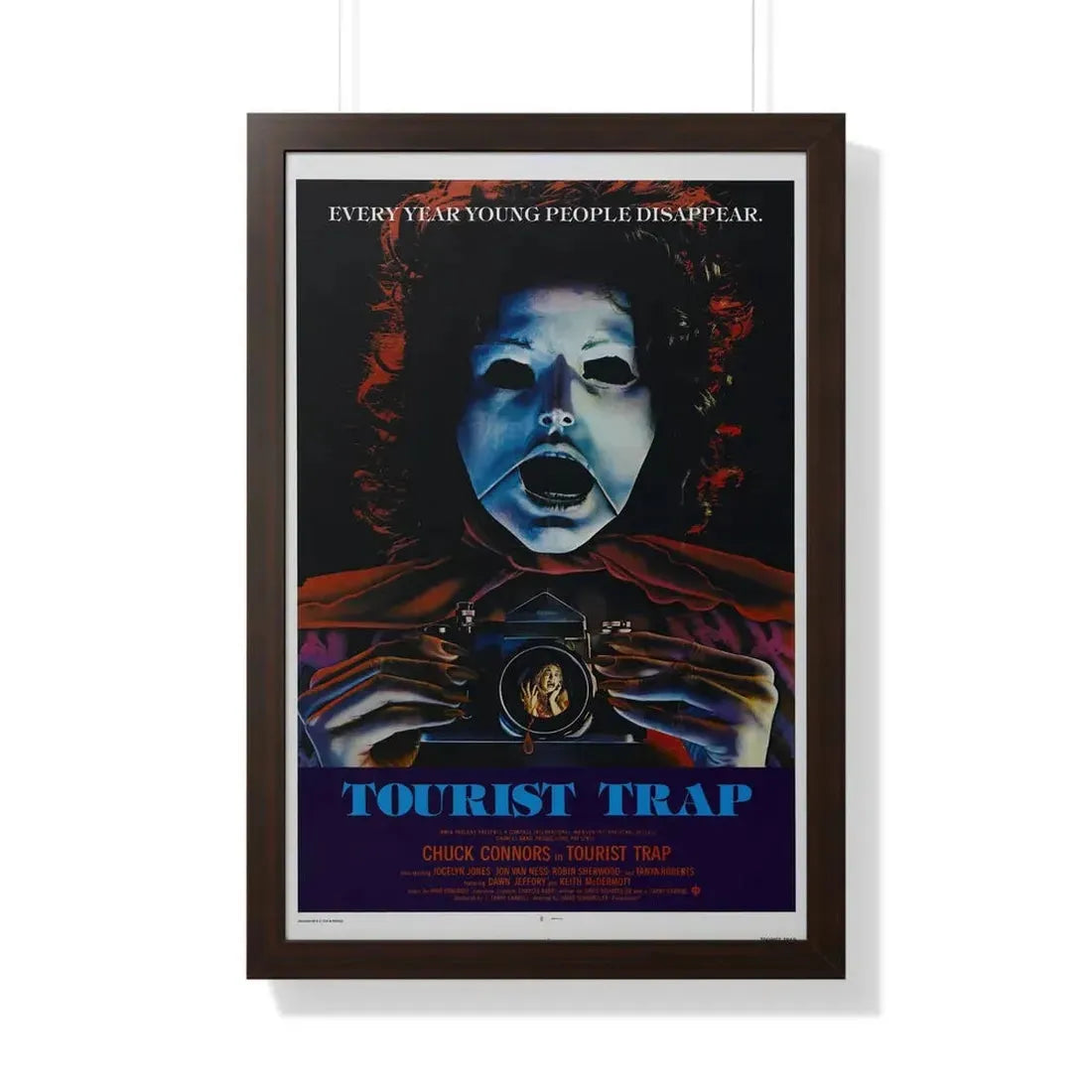 TOURIST TRAP 1979 - Framed Movie Poster 20" x 30" Walnut - The Sticker Space