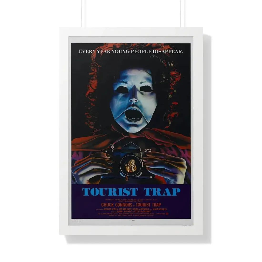 TOURIST TRAP 1979 - Framed Movie Poster 20" x 30" White - The Sticker Space