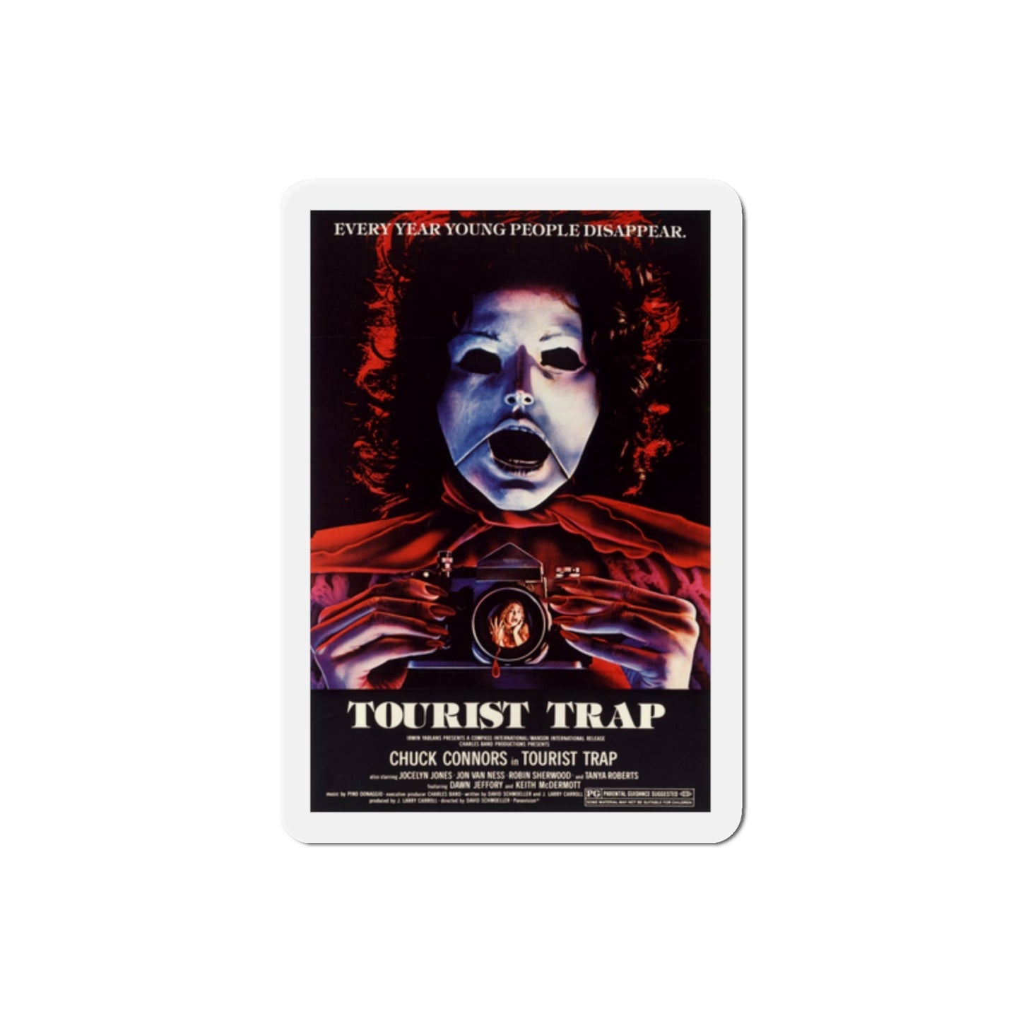 Tourist Trap 1979 Movie Poster Die-Cut Magnet-2" x 2"-The Sticker Space