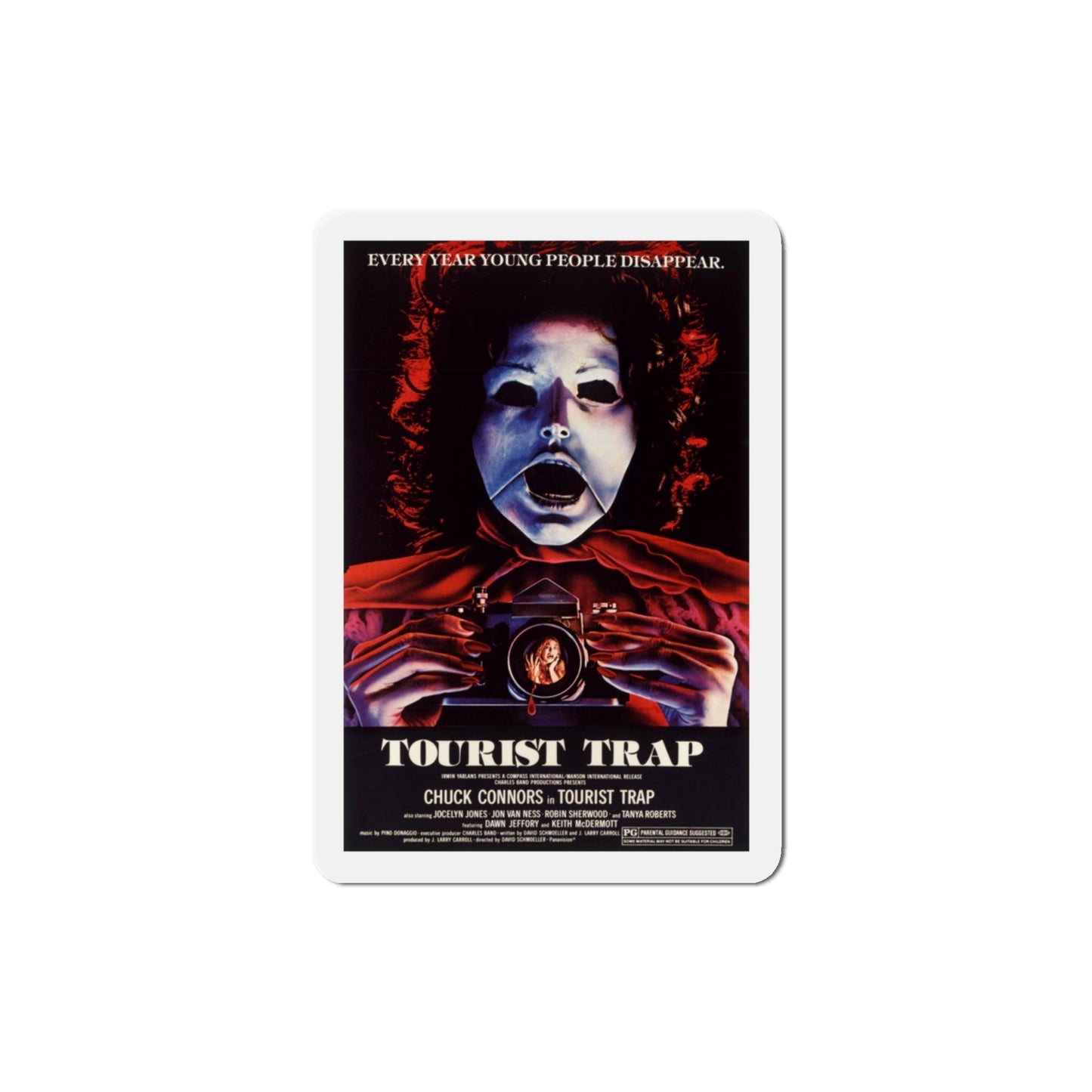 Tourist Trap 1979 Movie Poster Die-Cut Magnet-3" x 3"-The Sticker Space