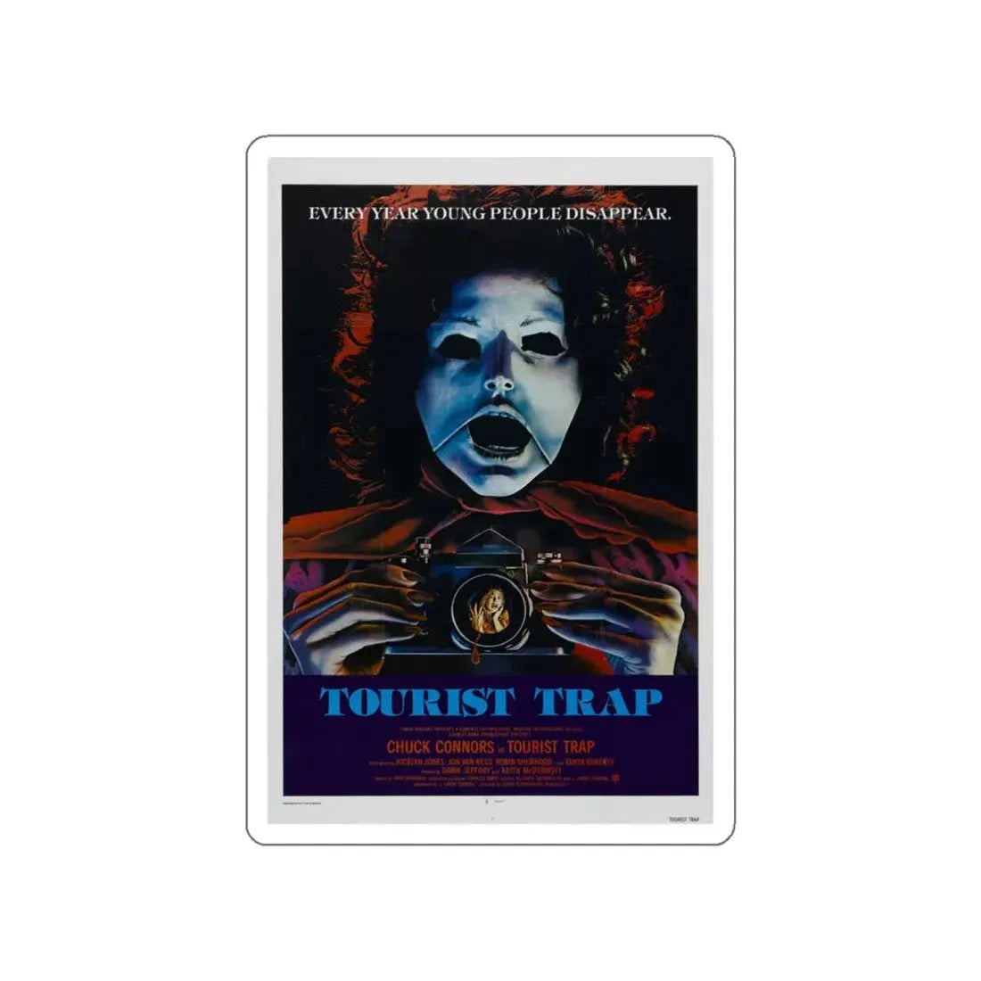 TOURIST TRAP 1979 Movie Poster STICKER Vinyl Die-Cut Decal 4 Inch - The Sticker Space