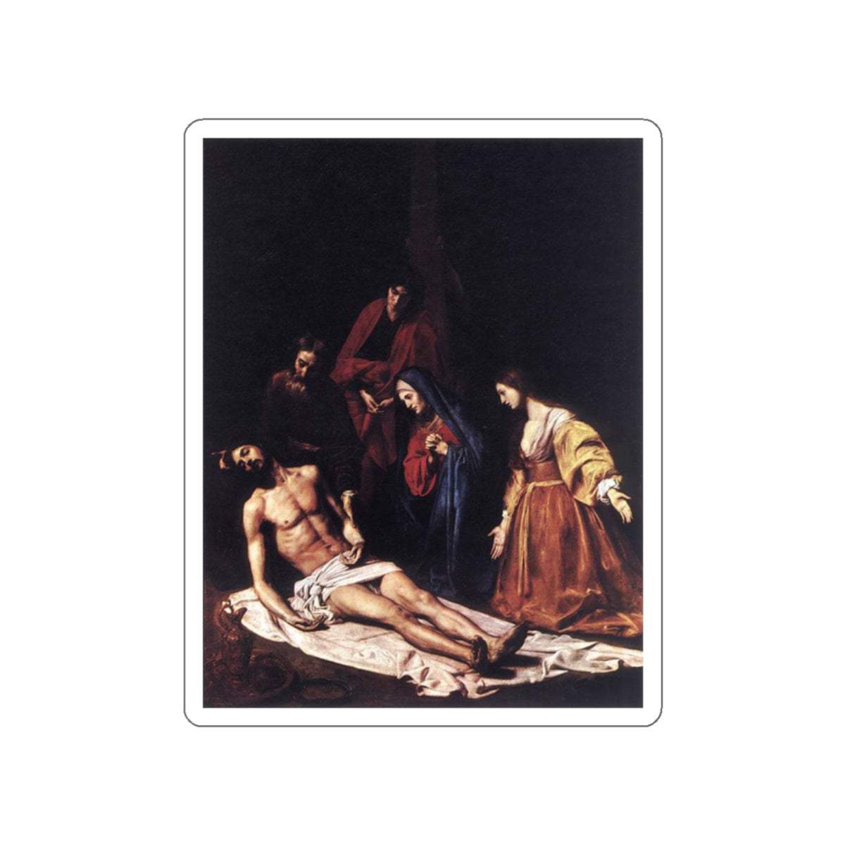 TOURNIER, Nicolas - Entombment (Artwork) STICKER Vinyl Die-Cut Decal-White-The Sticker Space