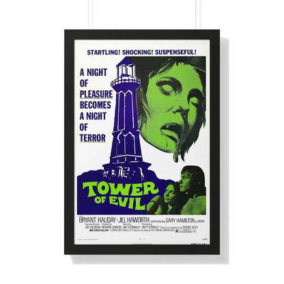 TOWER OF EVIL 1972 - Framed Movie Poster 20" x 30" Black - The Sticker Space