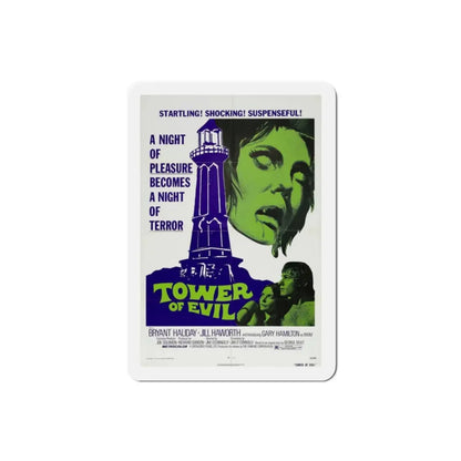 Tower of Evil 1972 Movie Poster Refrigerator Magnet 2 Inch - The Sticker Space