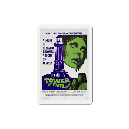 Tower of Evil 1972 Movie Poster Refrigerator Magnet 3 Inch - The Sticker Space