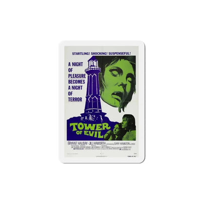 Tower of Evil 1972 Movie Poster Refrigerator Magnet 4 Inch - The Sticker Space