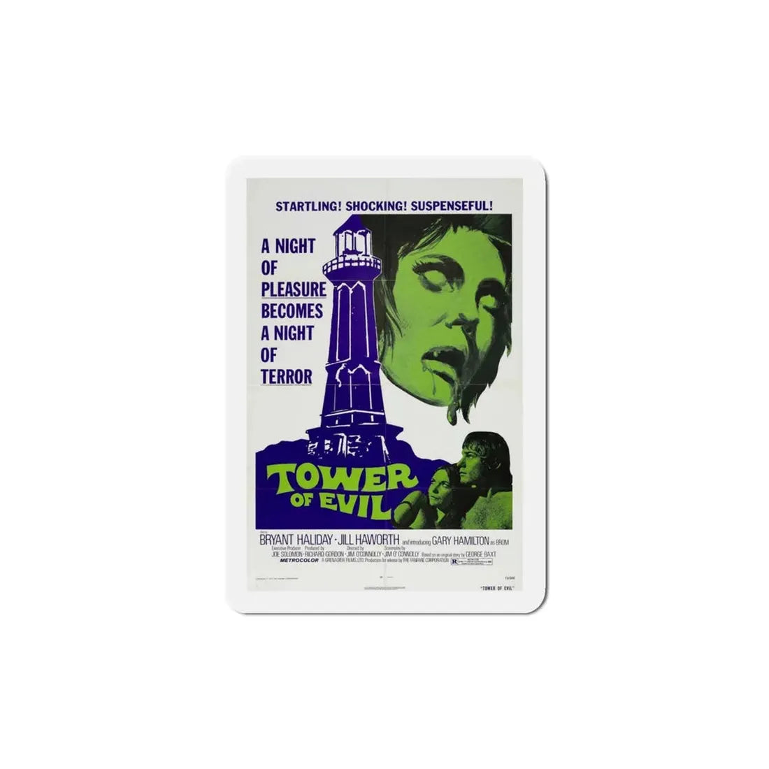 Tower of Evil 1972 Movie Poster Refrigerator Magnet 5 Inch - The Sticker Space