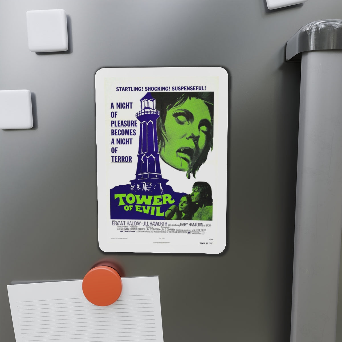 TOWER OF EVIL 1972 Movie Poster - Refrigerator Magnet