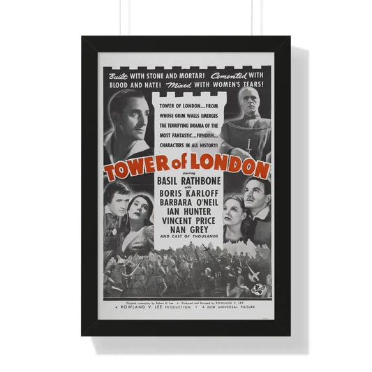 TOWER OF LONDON 1939 - Framed Movie Poster 16″ x 24″ Black - The Sticker Space