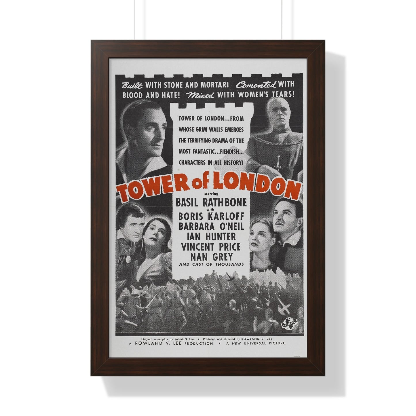 TOWER OF LONDON 1939 - Framed Movie Poster-16″ x 24″-The Sticker Space