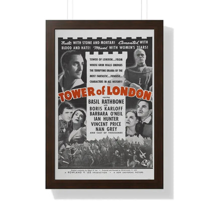 TOWER OF LONDON 1939 - Framed Movie Poster 16″ x 24″ Walnut - The Sticker Space