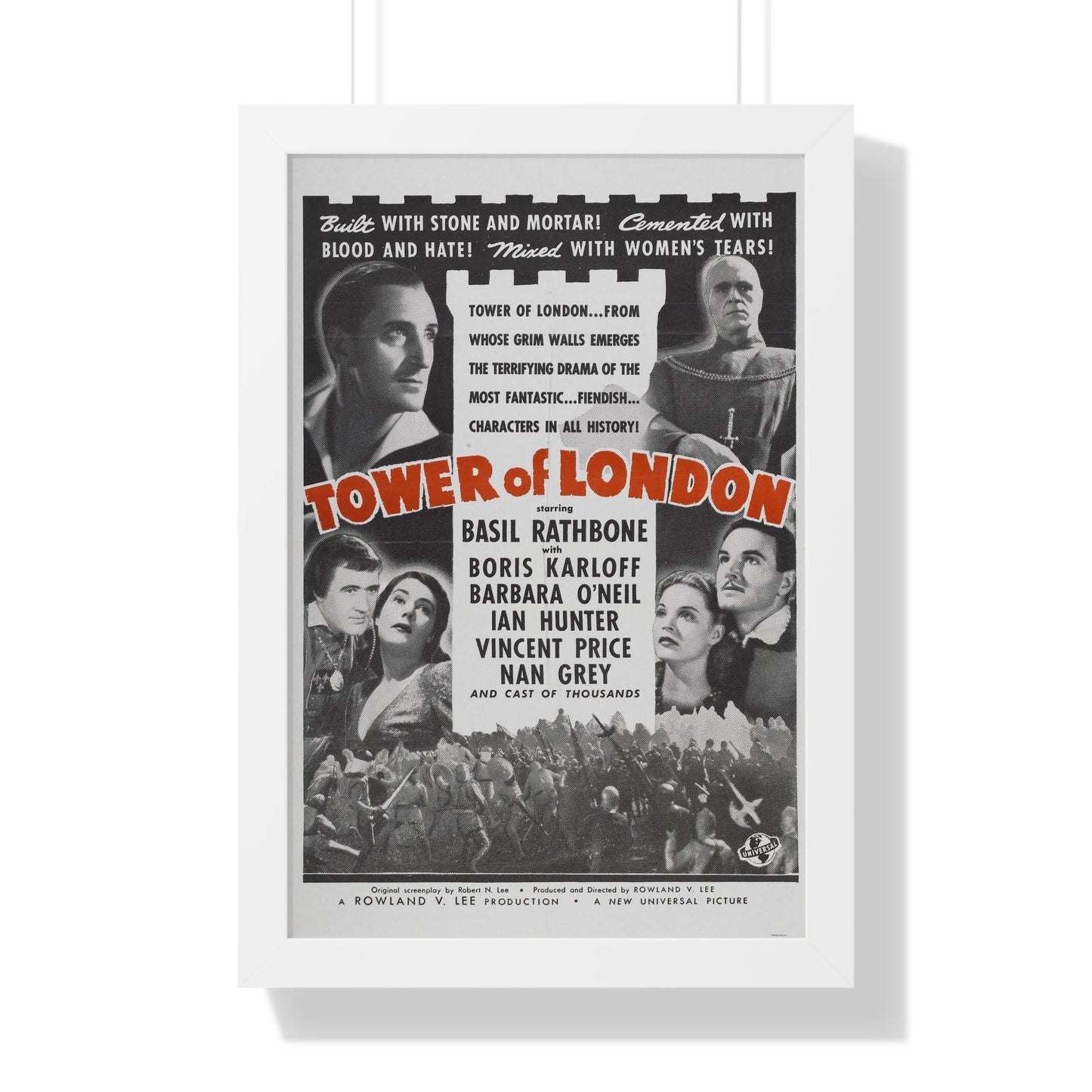 TOWER OF LONDON 1939 - Framed Movie Poster-16″ x 24″-The Sticker Space