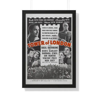 TOWER OF LONDON 1939 - Framed Movie Poster 20" x 30" Black - The Sticker Space