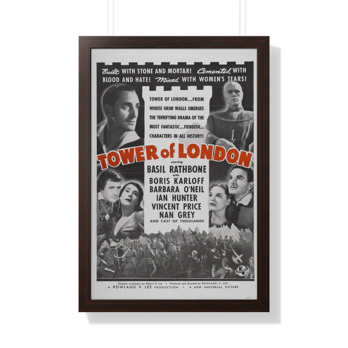 TOWER OF LONDON 1939 - Framed Movie Poster-20" x 30"-The Sticker Space