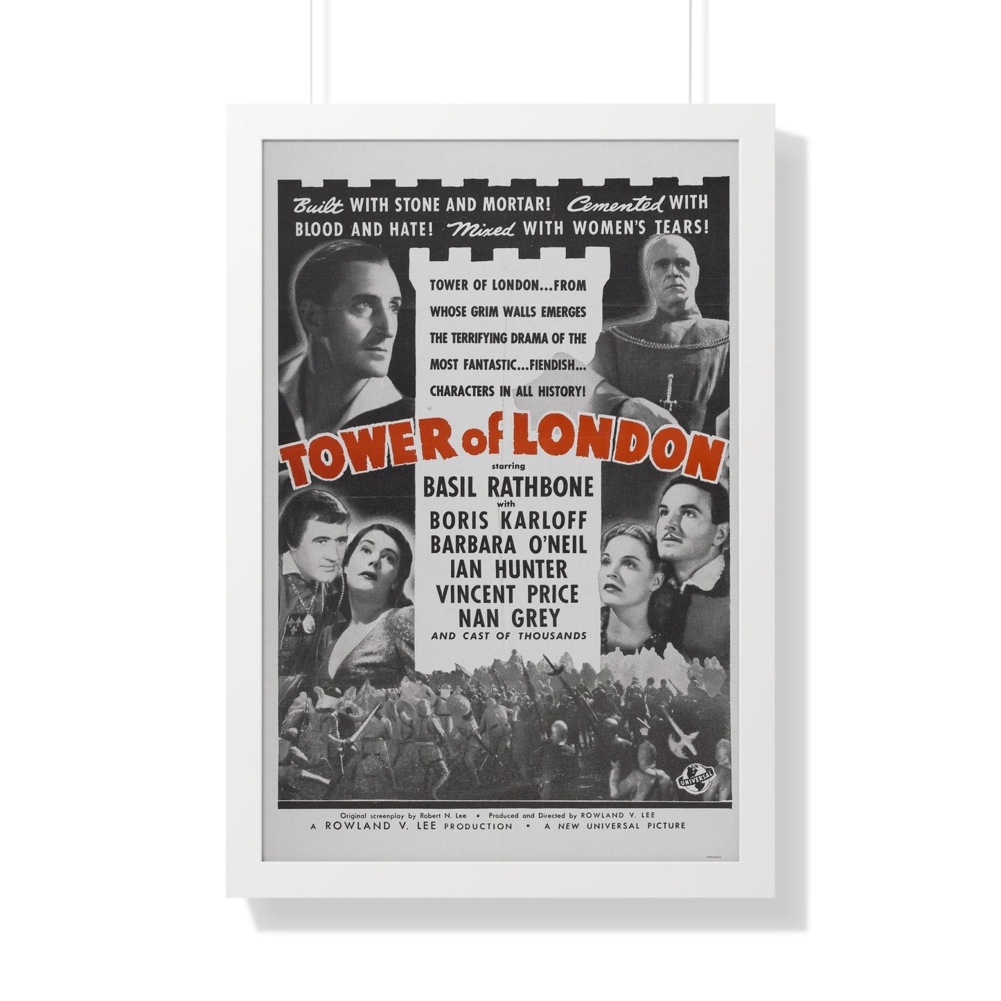 TOWER OF LONDON 1939 - Framed Movie Poster-20" x 30"-The Sticker Space