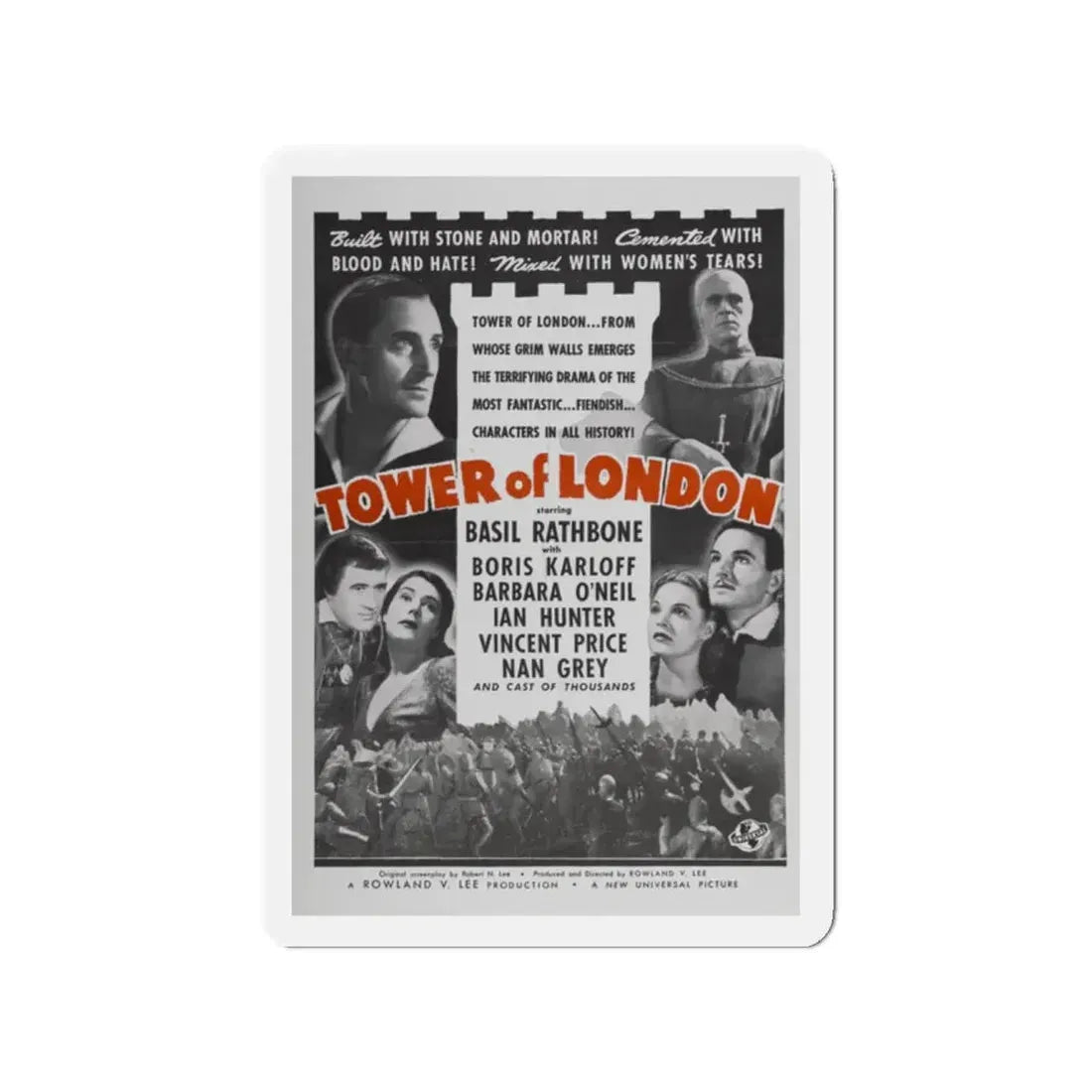 TOWER OF LONDON 1939 Movie Poster - Refrigerator Magnet 2 Inch - The Sticker Space