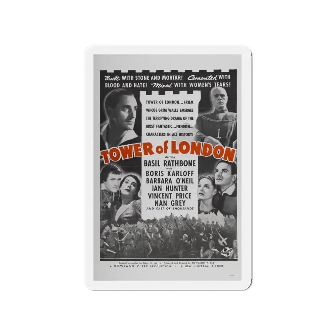 TOWER OF LONDON 1939 Movie Poster - Refrigerator Magnet 3 Inch - The Sticker Space