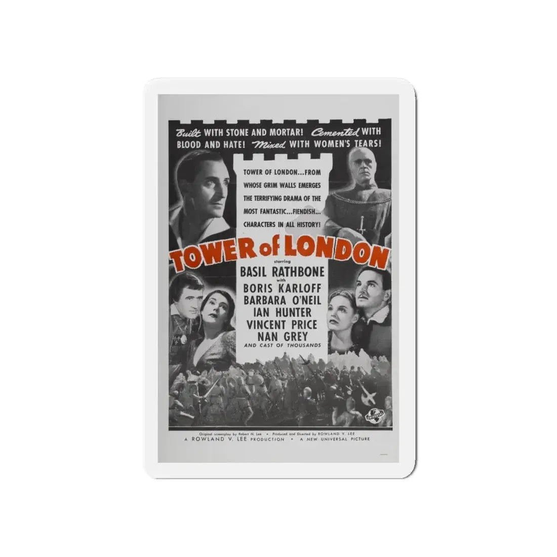 TOWER OF LONDON 1939 Movie Poster - Refrigerator Magnet 4 Inch - The Sticker Space