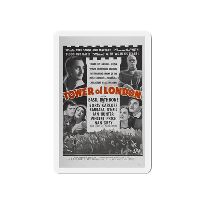 TOWER OF LONDON 1939 Movie Poster - Refrigerator Magnet 6 Inch - The Sticker Space