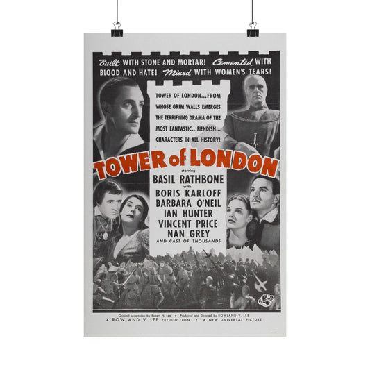 TOWER OF LONDON 1939 - Paper Movie Poster-12″ x 18″-The Sticker Space