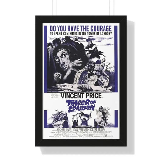 TOWER OF LONDON 1962 - Framed Movie Poster 16″ x 24″ Black - The Sticker Space