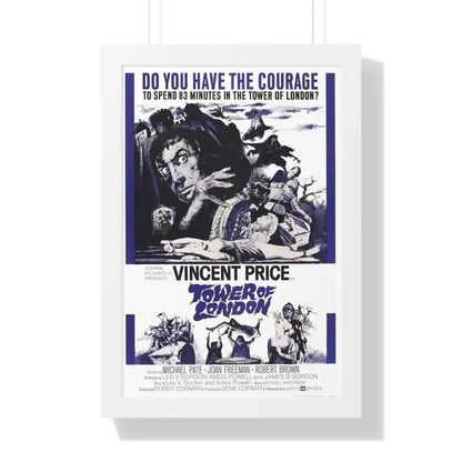 TOWER OF LONDON 1962 - Framed Movie Poster 16″ x 24″ White - The Sticker Space
