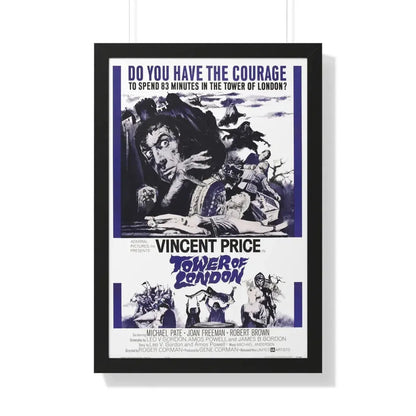 TOWER OF LONDON 1962 - Framed Movie Poster 20" x 30" Black - The Sticker Space