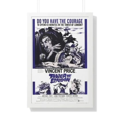 TOWER OF LONDON 1962 - Framed Movie Poster 20" x 30" White - The Sticker Space