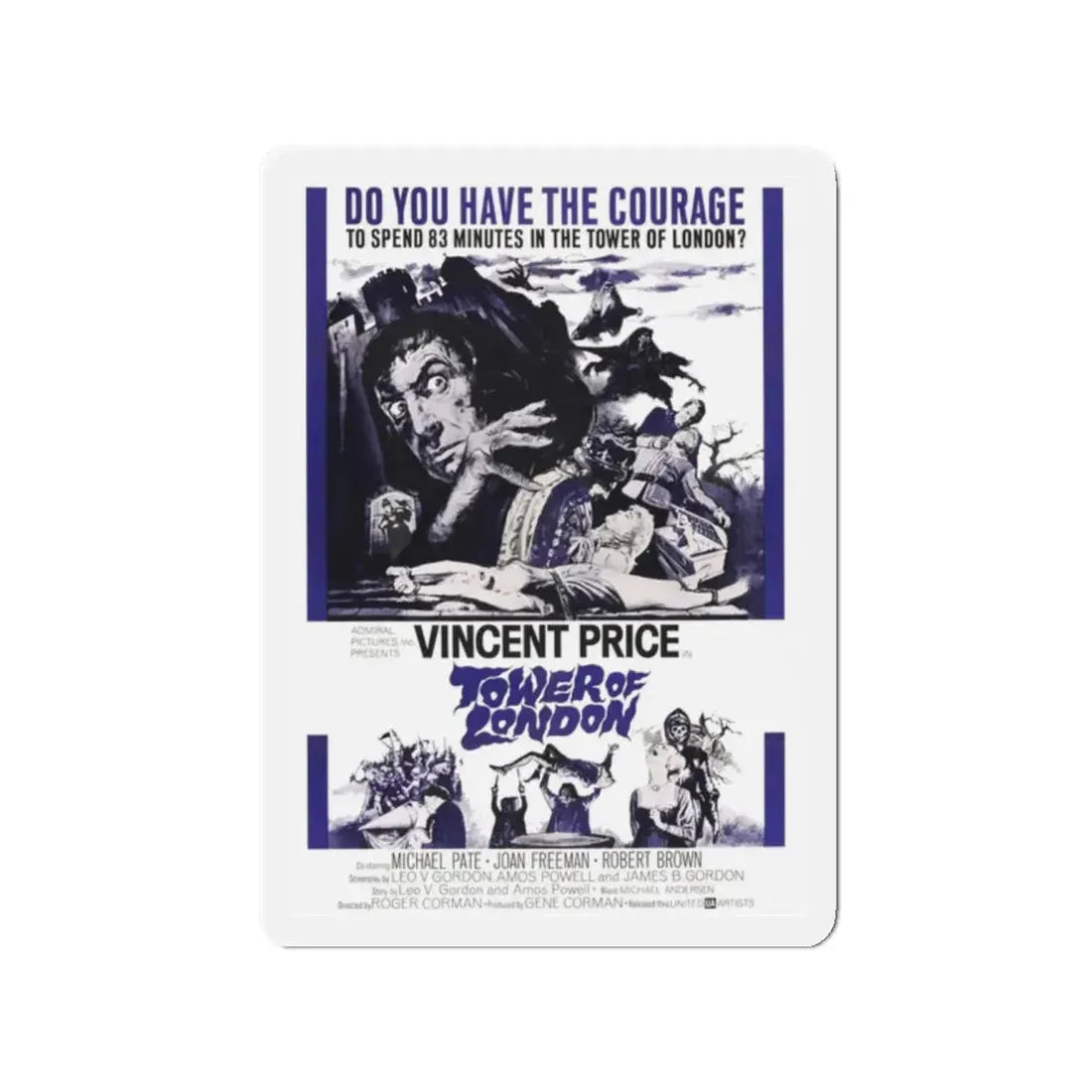 TOWER OF LONDON 1962 Movie Poster - Refrigerator Magnet 2 Inch - The Sticker Space