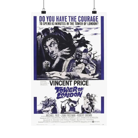 TOWER OF LONDON 1962 - Paper Movie Poster 12″ x 18″ Matte - The Sticker Space
