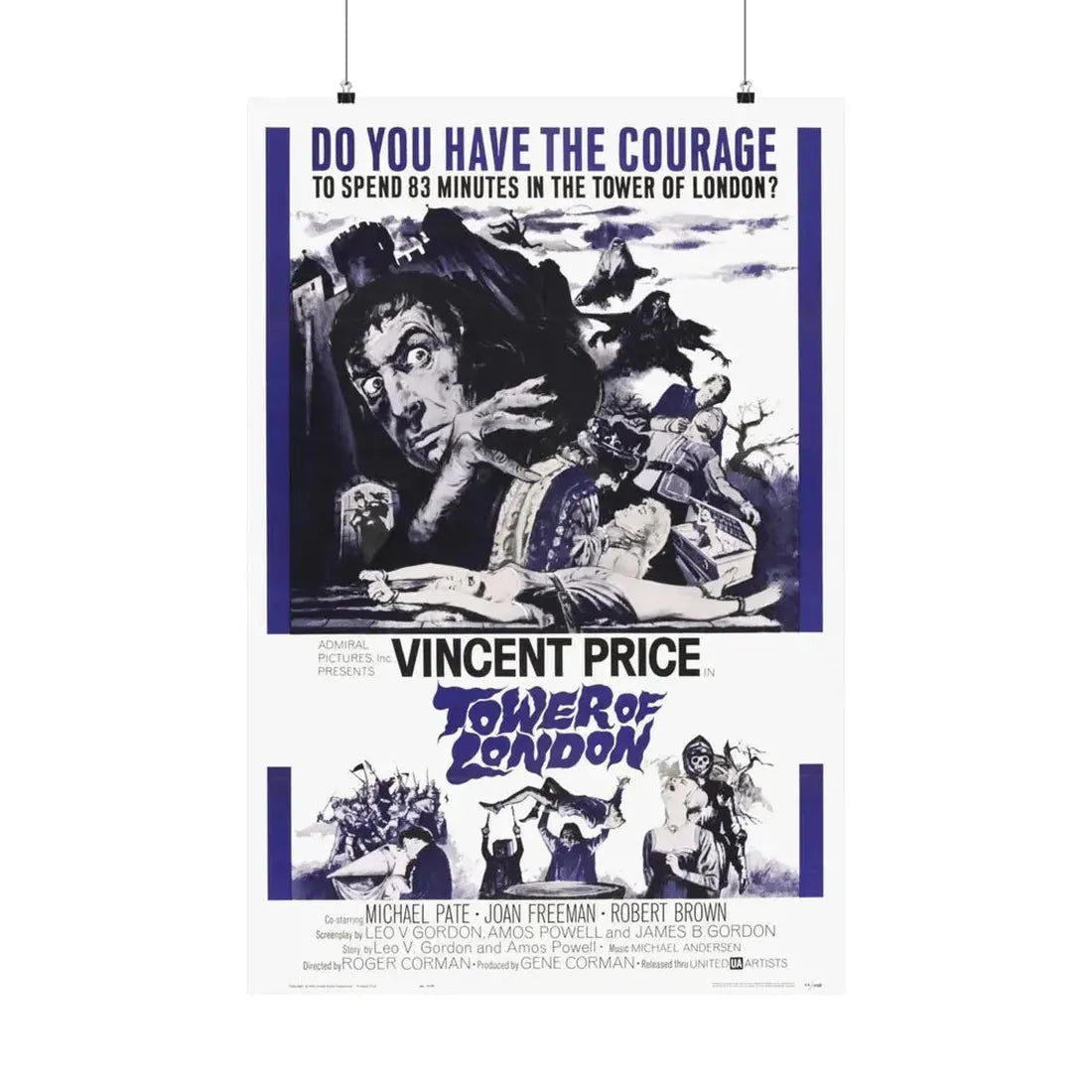 TOWER OF LONDON 1962 - Paper Movie Poster 24″ x 36″ Matte - The Sticker Space