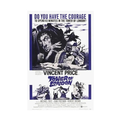 TOWER OF LONDON 1962 - Paper Movie Poster - The Sticker Space