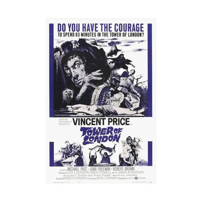 TOWER OF LONDON 1962 - Paper Movie Poster - The Sticker Space