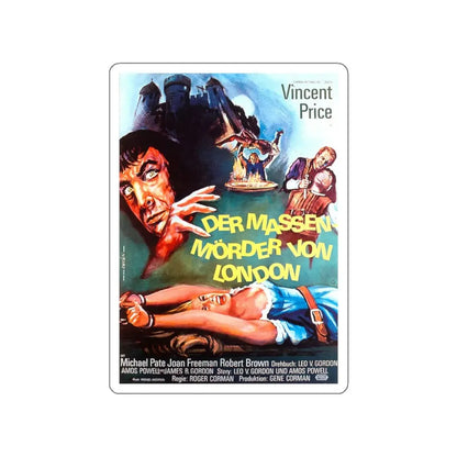 TOWER OF LONDON (GERMAN) 1962 Movie Poster STICKER Vinyl Die-Cut Decal 5 Inch - The Sticker Space