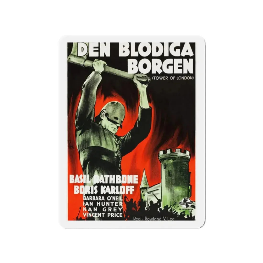 TOWER OF LONDON (SWEDISH) 1939 Movie Poster - Refrigerator Magnet 2 Inch - The Sticker Space