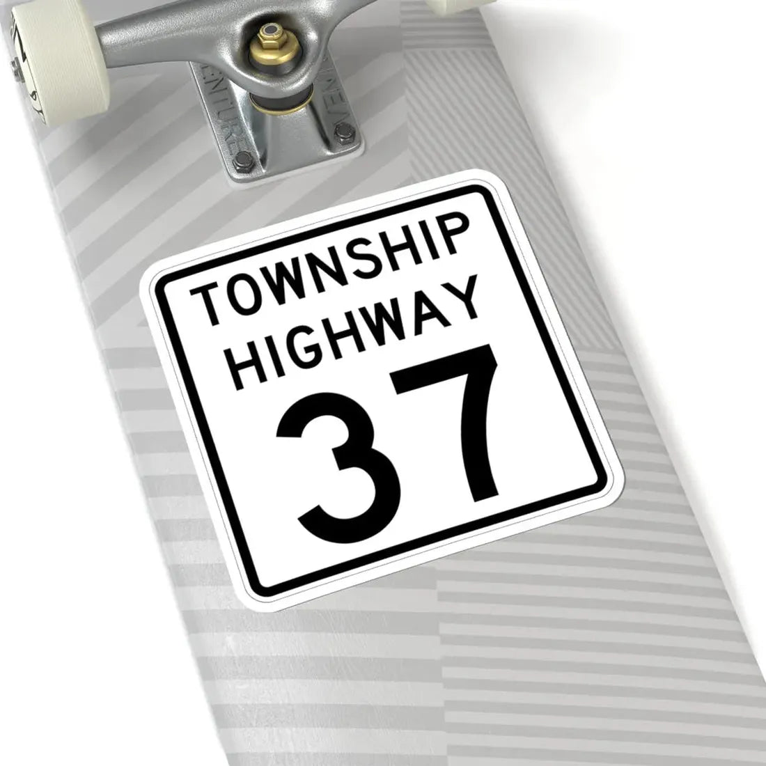 Township Highway 37 Wyandot County Ohio (Ohio) (Road Sign) STICKER Vinyl Kiss-Cut Decal - The Sticker Space