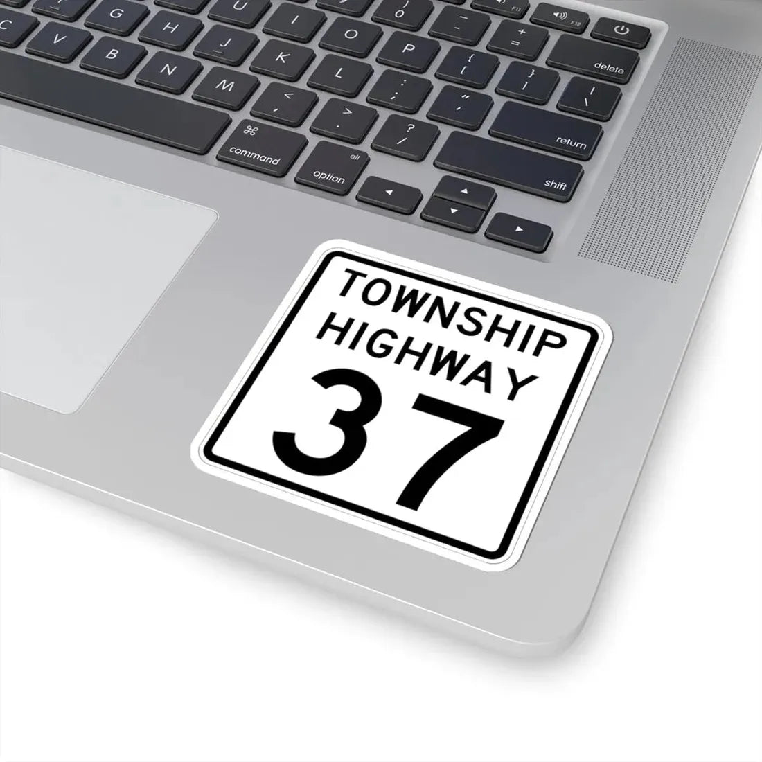 Township Highway 37 Wyandot County Ohio (Ohio) (Road Sign) STICKER Vinyl Kiss-Cut Decal - The Sticker Space