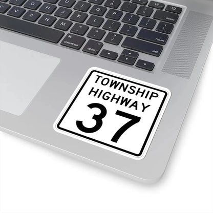 Township Highway 37 Wyandot County Ohio (Ohio) (Road Sign) STICKER Vinyl Kiss-Cut Decal - The Sticker Space