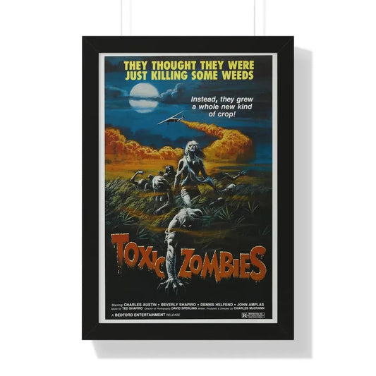 TOXIC ZOMBIES 1980 - Framed Movie Poster 16″ x 24″ Black - The Sticker Space